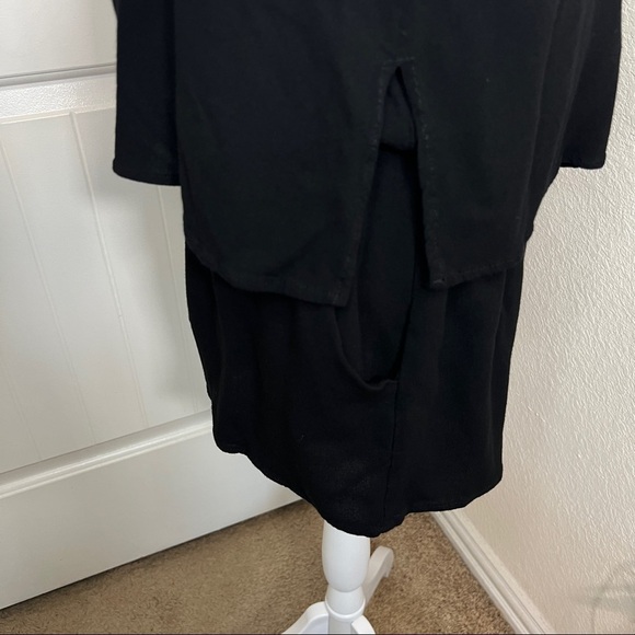 Umgee black overlay laced tie and pockets romper, size S - Picture 4 of 9